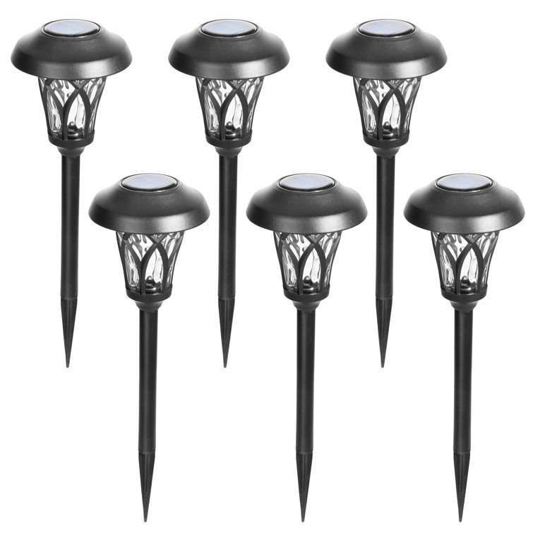 gigalumi Low Voltage Solar Powered Integrated LED Metal Pathway Light Pack (Set of 6)