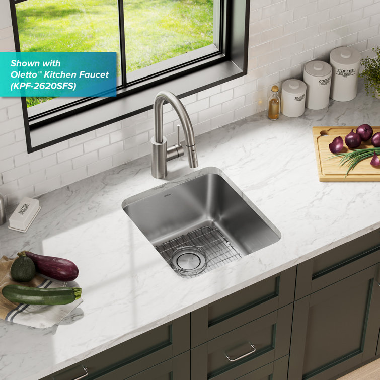Dex 17" Stainless Steel Single Bowl Undermount Kitchen Sink