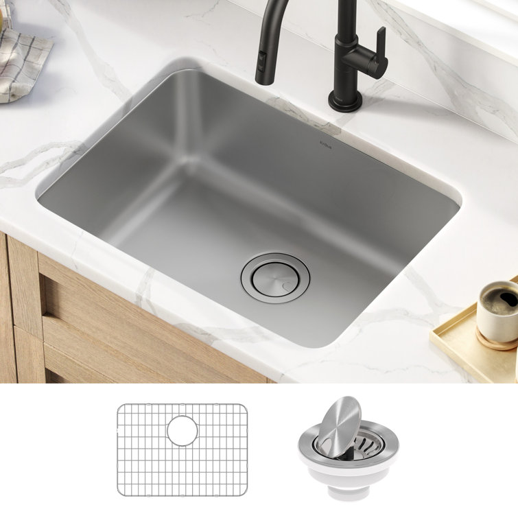 Dex 25-Inch Stainless Steel Single Bowl Drop-In Kitchen Sink