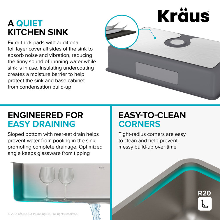 Dex 32-inch Stainless Steel Single Bowl Undermount Kitchen Sink
