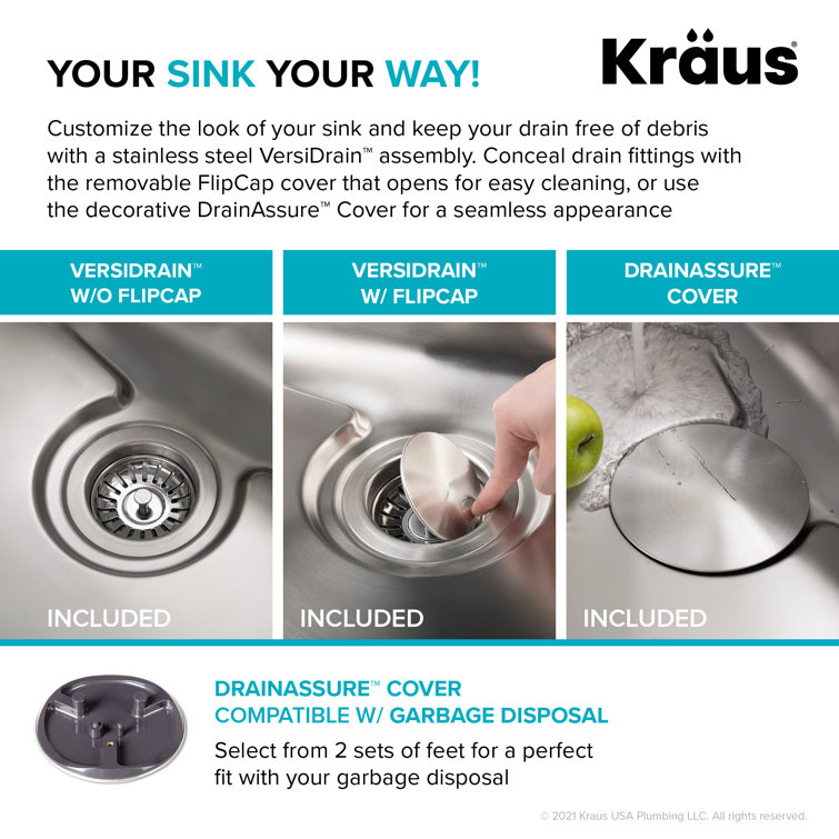 Dex 33-Inch Undermount Single Bowl Stainless Steel Kitchen Sink