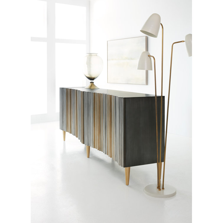 Apollo 92'' Gold and Silver Transitional Sideboard