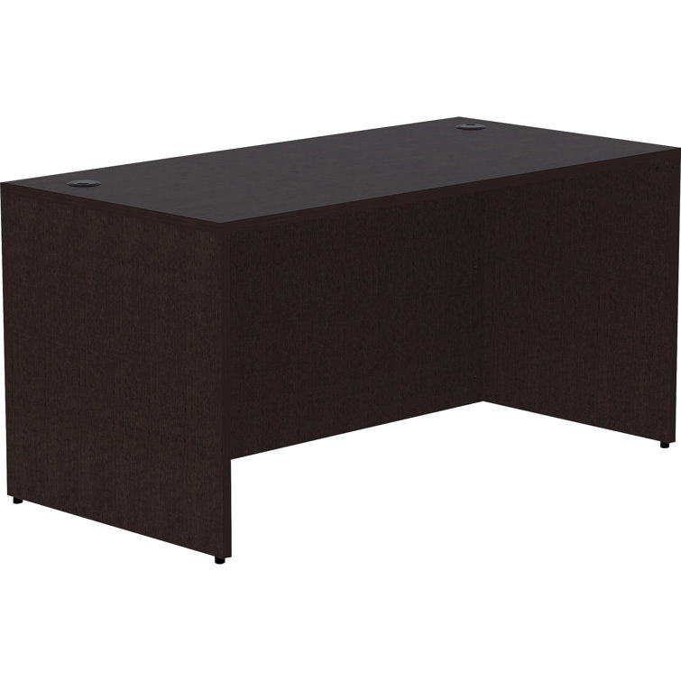 Espresso Laminate Rectangular Desk with Modesty Panel