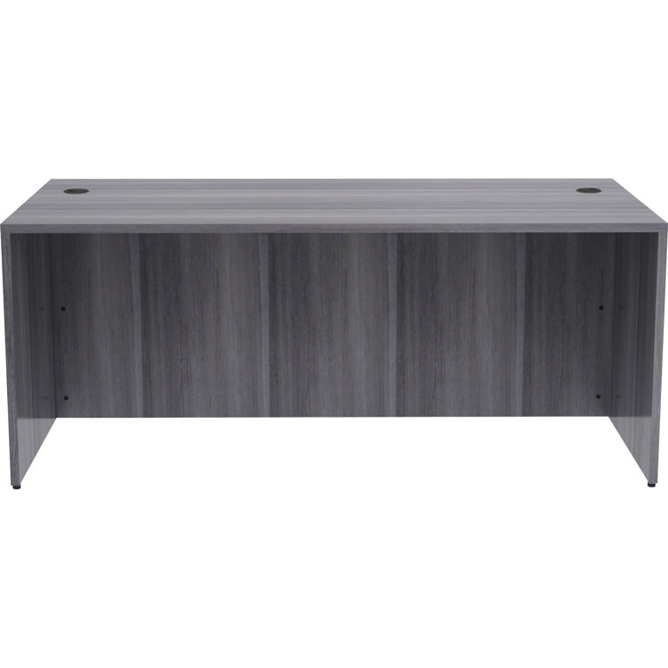Essentials Weathered Charcoal Laminate 72" Desk Shell