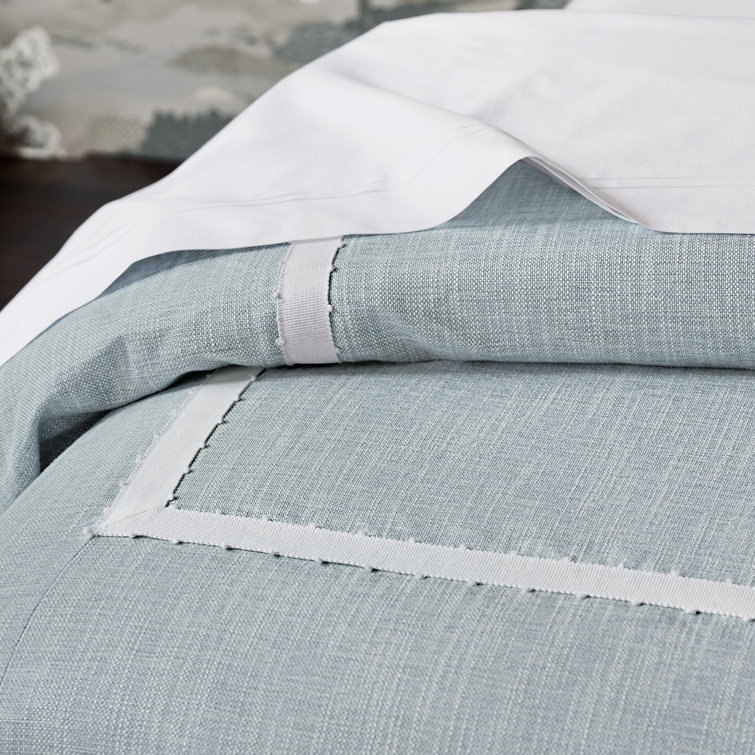 Amberlynn King Rayon Duvet Cover Set with Decorative Borders