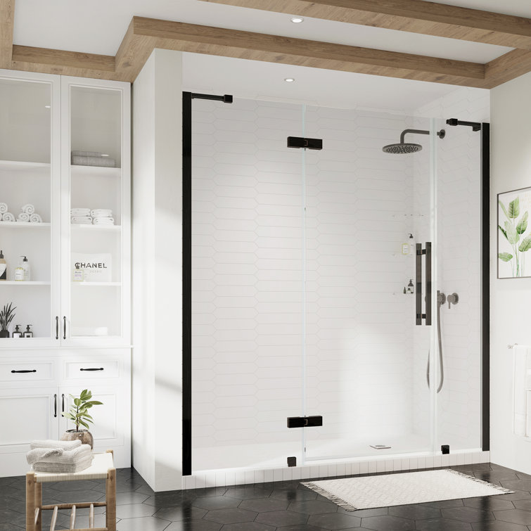 Tampa 66" Oil Rubbed Bronze Frameless Shower Kit with Clear Glass