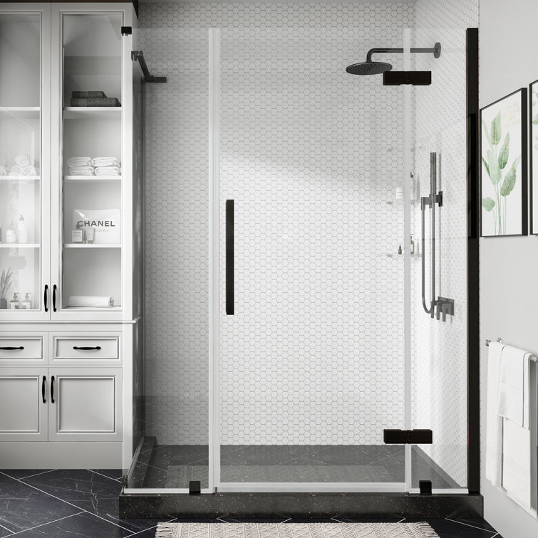 Endless Bronze Frameless Corner Shower Kit with Shelves