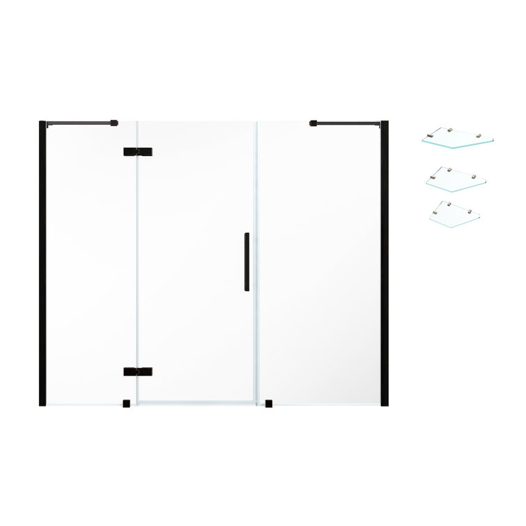 Tampa 85" x 72" Oil Rubbed Bronze Frameless Shower Kit with Glass Panels