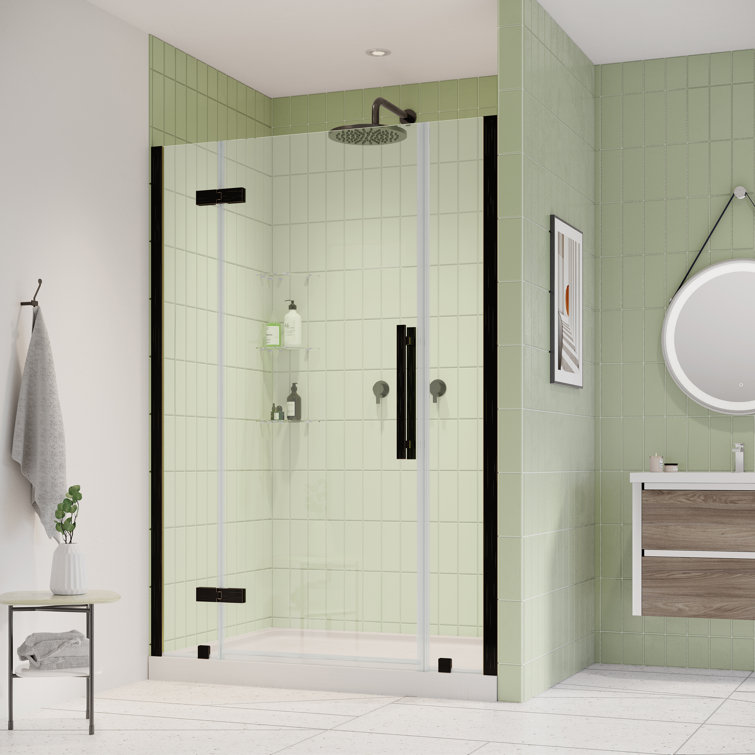 Tampa 54" Oil Rubbed Bronze Frameless Shower Kit with Shelves