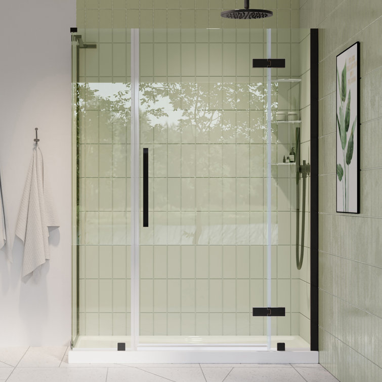 Tampa 48" Frameless Corner Shower Kit with Oil Rubbed Bronze Finish