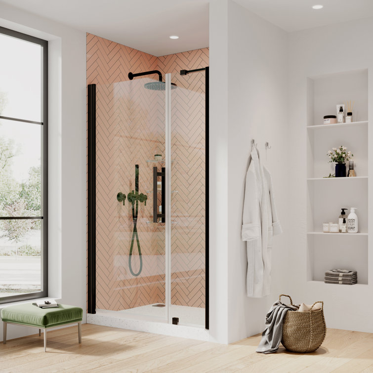 Pasadena Oil Rubbed Bronze Frameless Shower Kit with Tempered Glass Panels