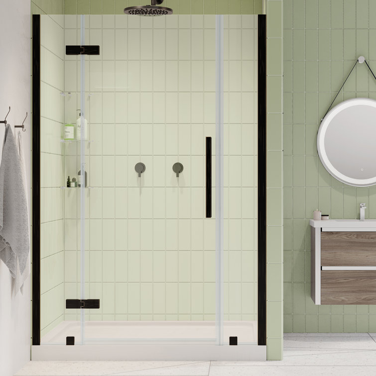 Tampa 54" Oil Rubbed Bronze Frameless Shower Kit with Shelves