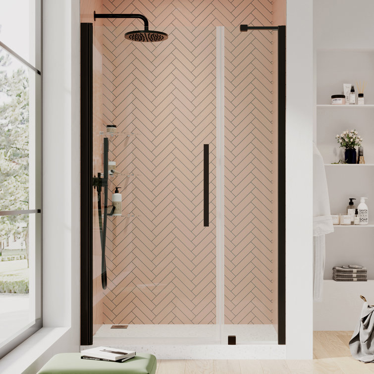 Pasadena Oil Rubbed Bronze Frameless Shower Kit with Tempered Glass Panels