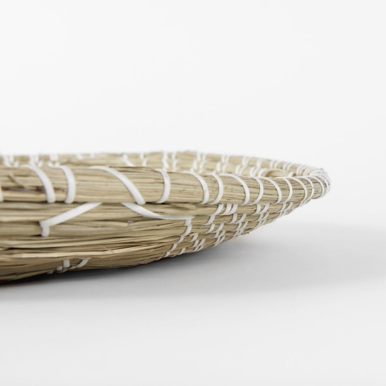 Eartha Light Brown and White Seagrass Wall Decor