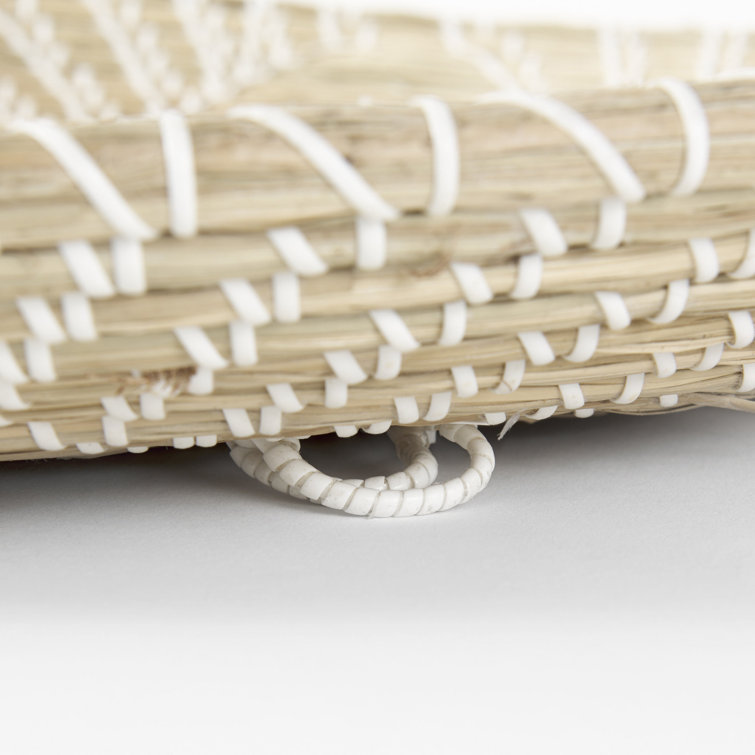 Eartha Light Brown and White Seagrass Wall Decor