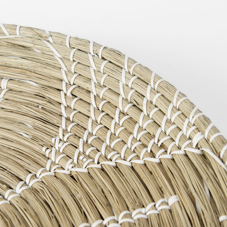 Eartha Light Brown and White Seagrass Wall Decor