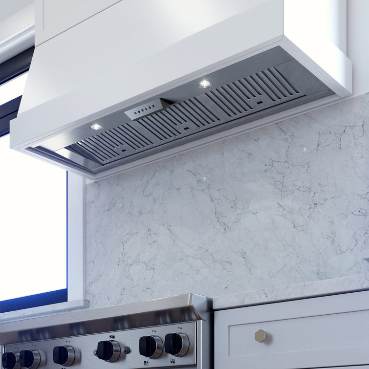 36" Stainless Steel Convertible Insert Range Hood with Baffle Filter