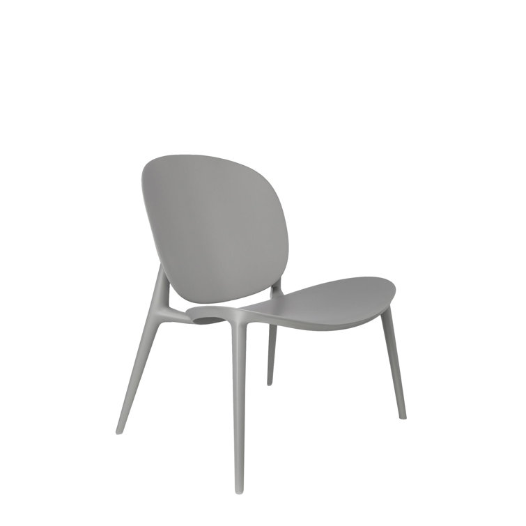 Be Bop Modern Outdoor-Indoor Gray Polypropylene Dining Chair