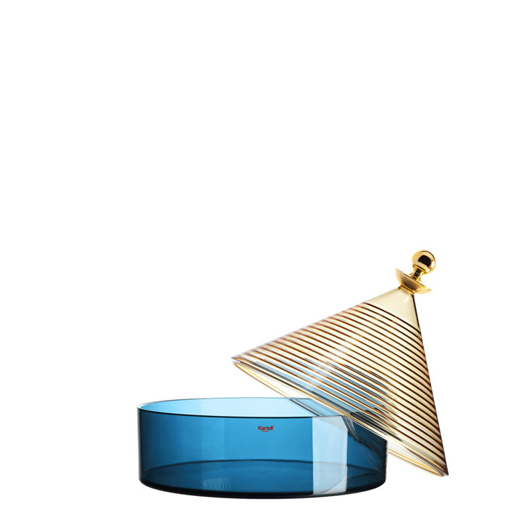 Alberobello Inspired Yellow/Blue Trullo Storage Container