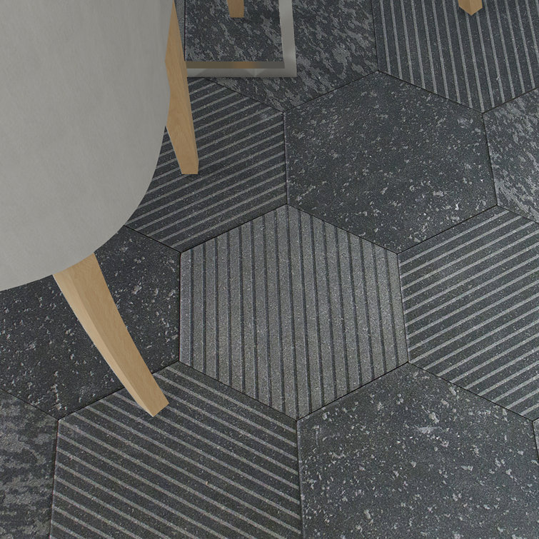 Lannister Matte Gray Hexagonal Porcelain Wall & Floor Tile