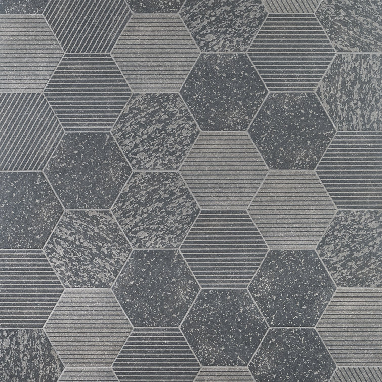 Lannister Matte Gray Hexagonal Porcelain Wall & Floor Tile