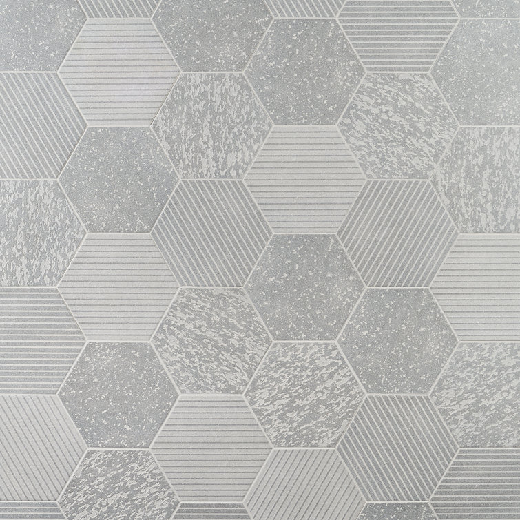 Gray Hexagon Matte Porcelain Wall and Floor Tile