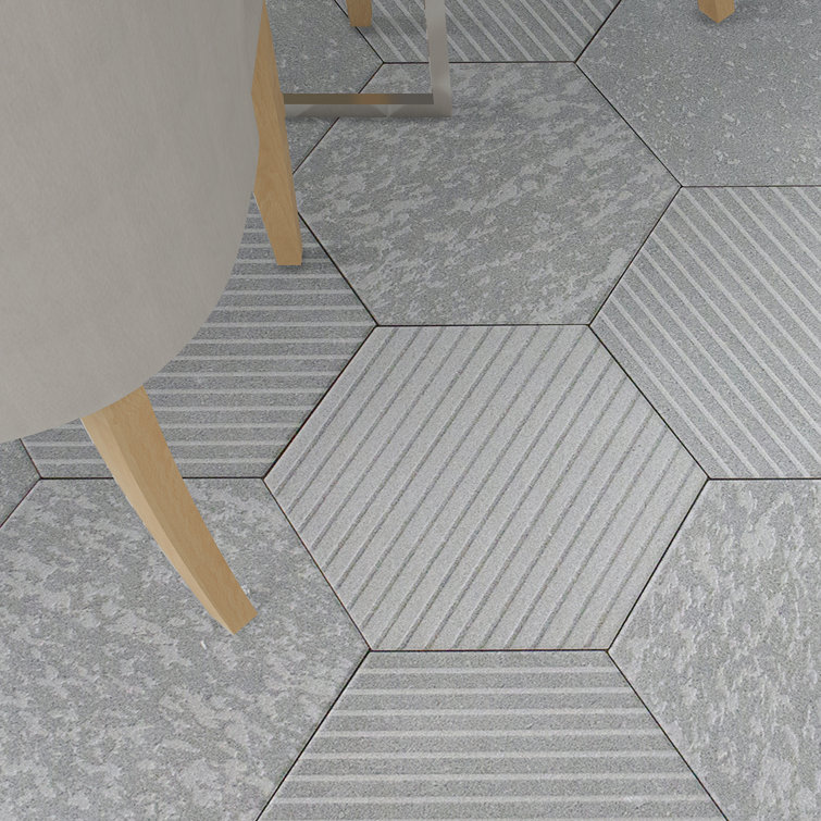 Gray Hexagon Matte Porcelain Wall and Floor Tile
