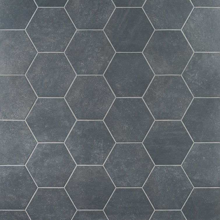 Lannister Matte Gray Hexagonal Porcelain Floor and Wall Tile