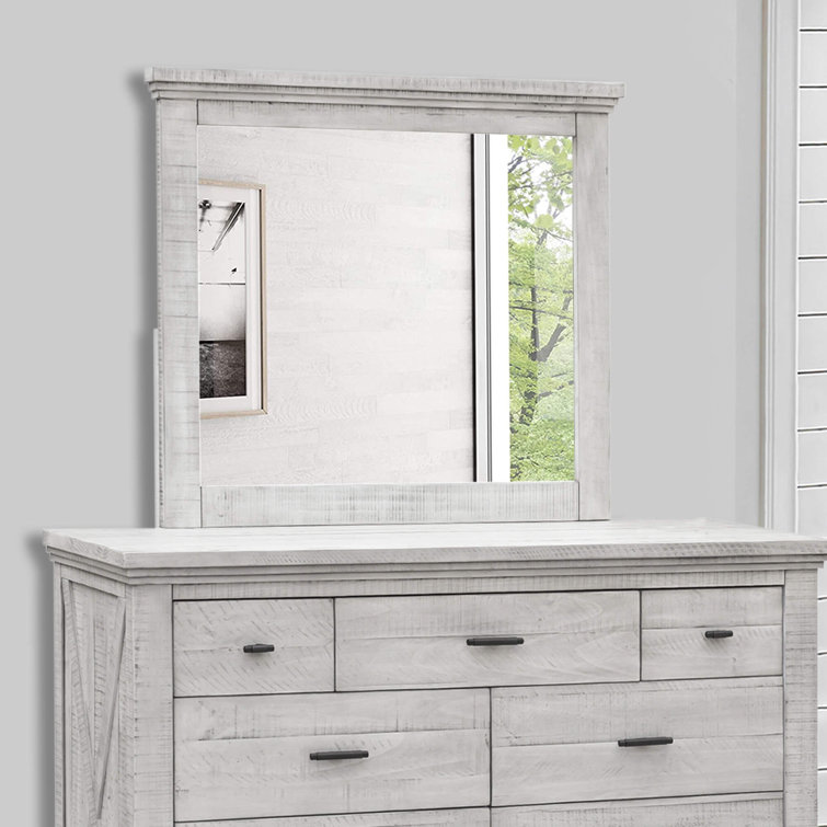 Crossing Barn Wood Rectangular Traditional Wall Mirror