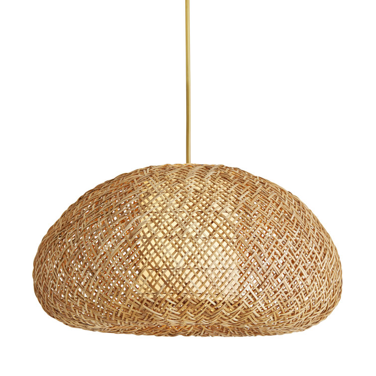 Ingrid 31" Brass and Glass Indoor/Outdoor Bowl Pendant