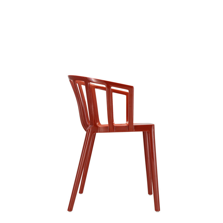 Rust Orange Venice Inspired Plastic Armchair