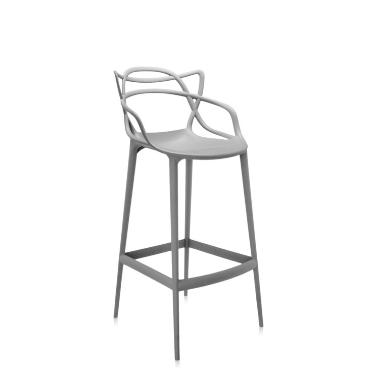 Gray Plastic Weather Resistant Bar Stool