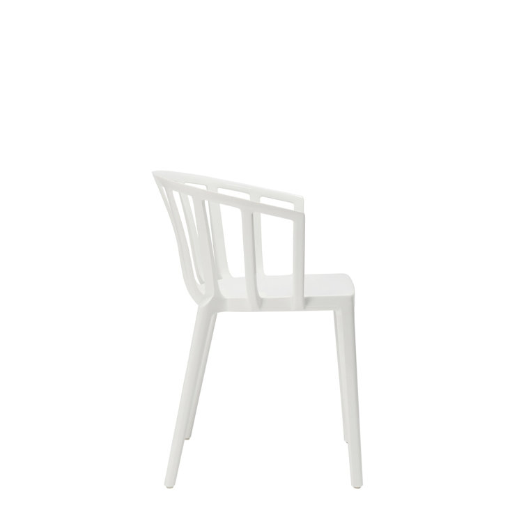 Venice White Classic Indoor/Outdoor Plastic Arm Chair