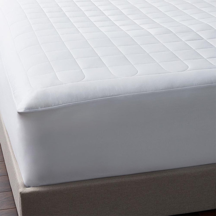 White Tencel Twin Mattress Pad with Cotton Cover