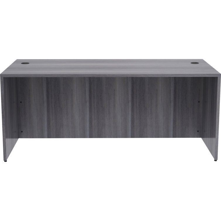 Essentials Weathered Charcoal Laminate 72" Desk Shell