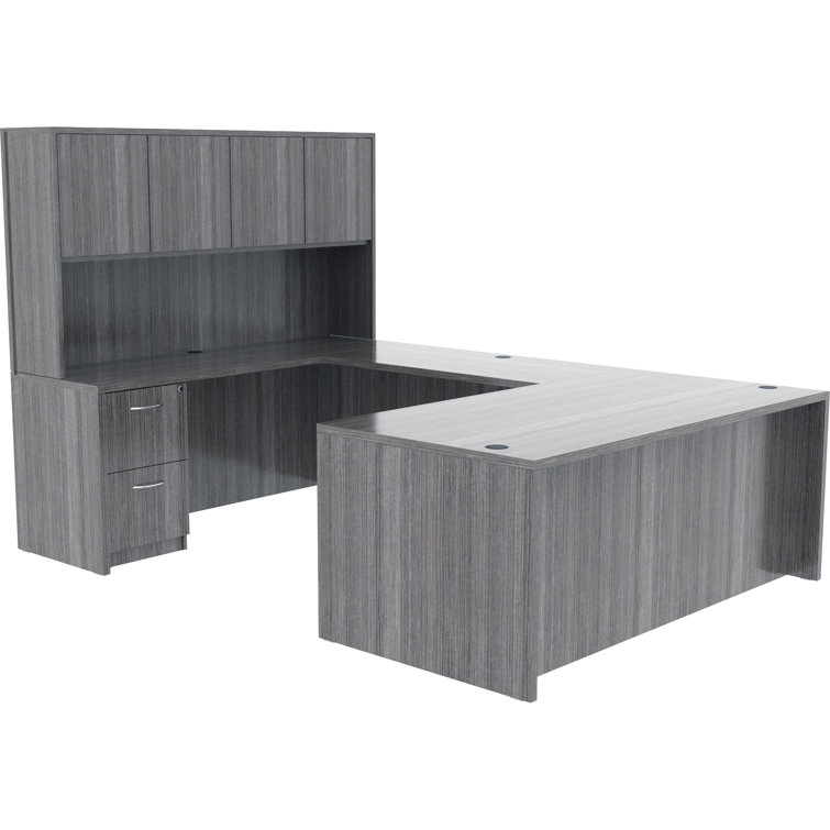 Essentials Weathered Charcoal Laminate 72" Desk Shell