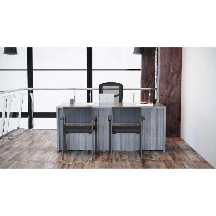 Essentials Weathered Charcoal Laminate 72" Desk Shell