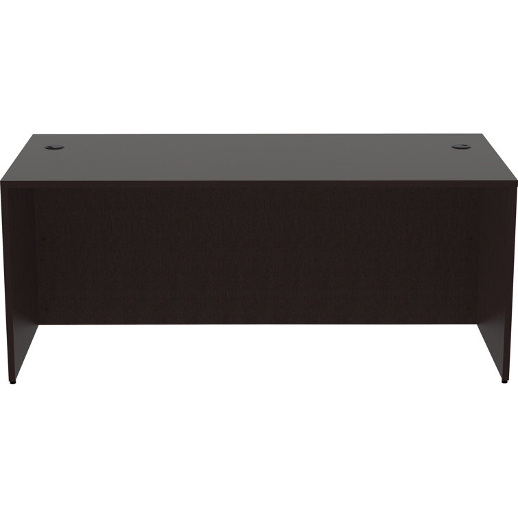 Espresso Laminate Rectangular Desk with Grommets