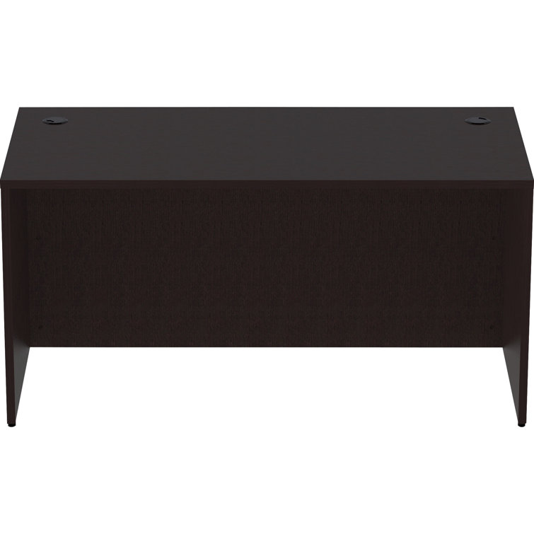 Espresso Laminate Rectangular Desk with Modesty Panel