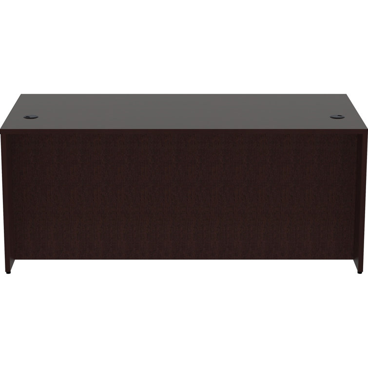 Espresso Laminate Rectangular Desk with Grommets
