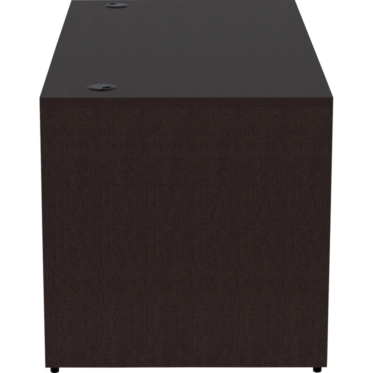 Espresso Laminate Rectangular Desk with Modesty Panel