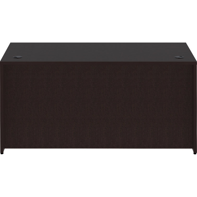 Espresso Laminate Rectangular Desk with Modesty Panel