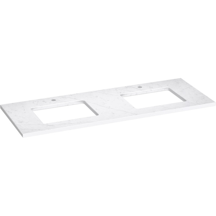 Silestone Eternal Statuario Quartz Double Sink Vanity Top
