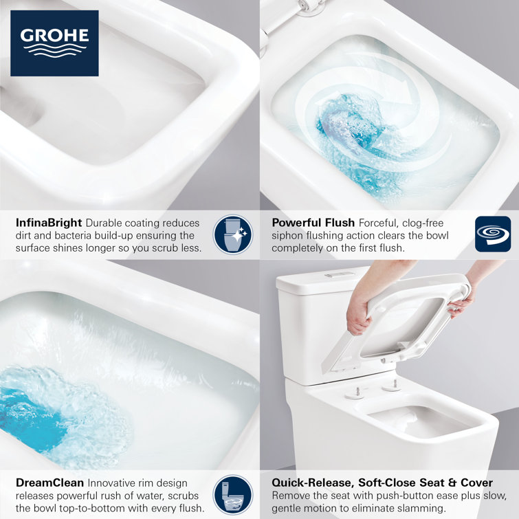EcoLuxe Alpine White Dual Flush High-Efficiency Elongated Toilet