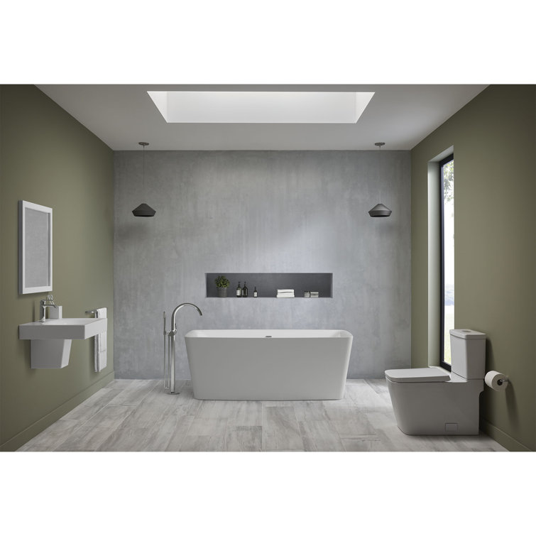 Alpine White Ceramic 24" Wall-Mount Bathroom Sink