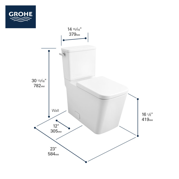 EcoLuxe Alpine White Dual Flush High-Efficiency Elongated Toilet
