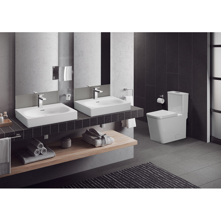 Alpine White Dual Flush Elongated Modern Toilet with Seat