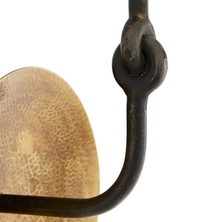Antique Brass and Bronze Plug-In Sconce with White Shade