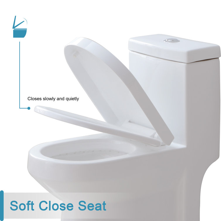 Compact White Vitreous China Dual Flush Round Toilet