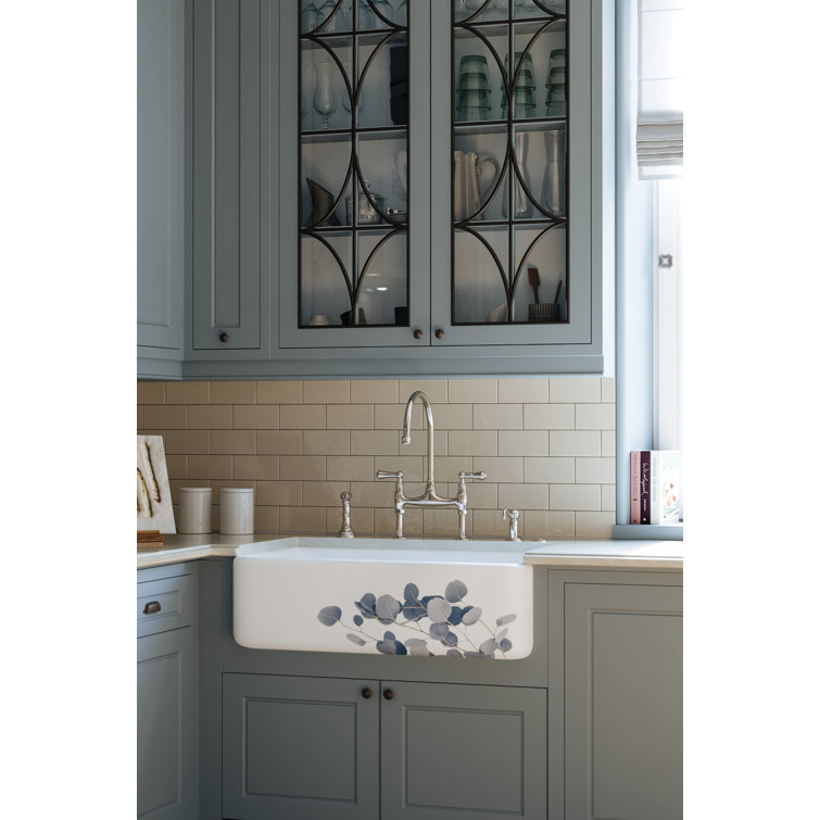 Classic English Polished Nickel Deck Mounted Kitchen Faucet with Side Spray